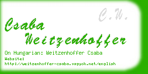 csaba weitzenhoffer business card